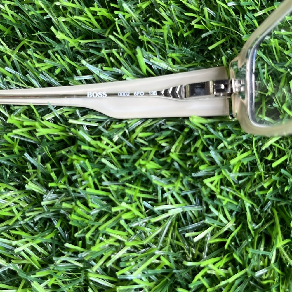 HUGO BOSS Designer Luxury Black & White Women’s Full Rim Eyeglasses - Picture 7 of 11